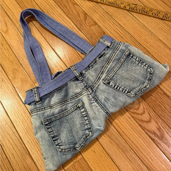 Handmade Denim Jean and Blue Tote Bag clean inside - Picture 4 of 7